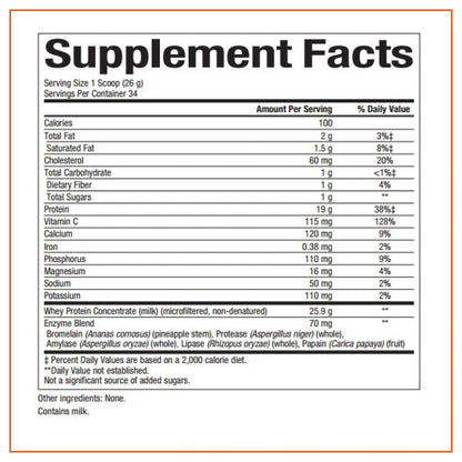 Whey Factors, Grass Fed Whey Protein Concentrate, Aids Muscle Development and Immune Health, Unflavored, 2 Lb