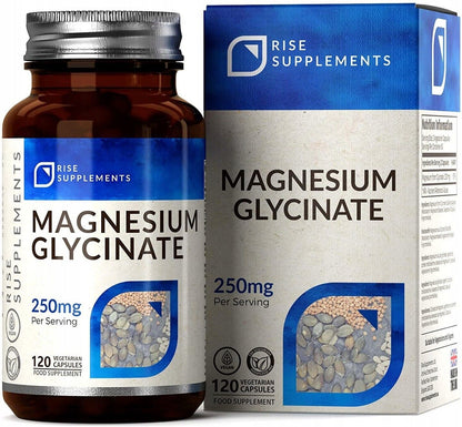 Rise Supplements Magnesium Glycinate 250Mg 120 Capsules